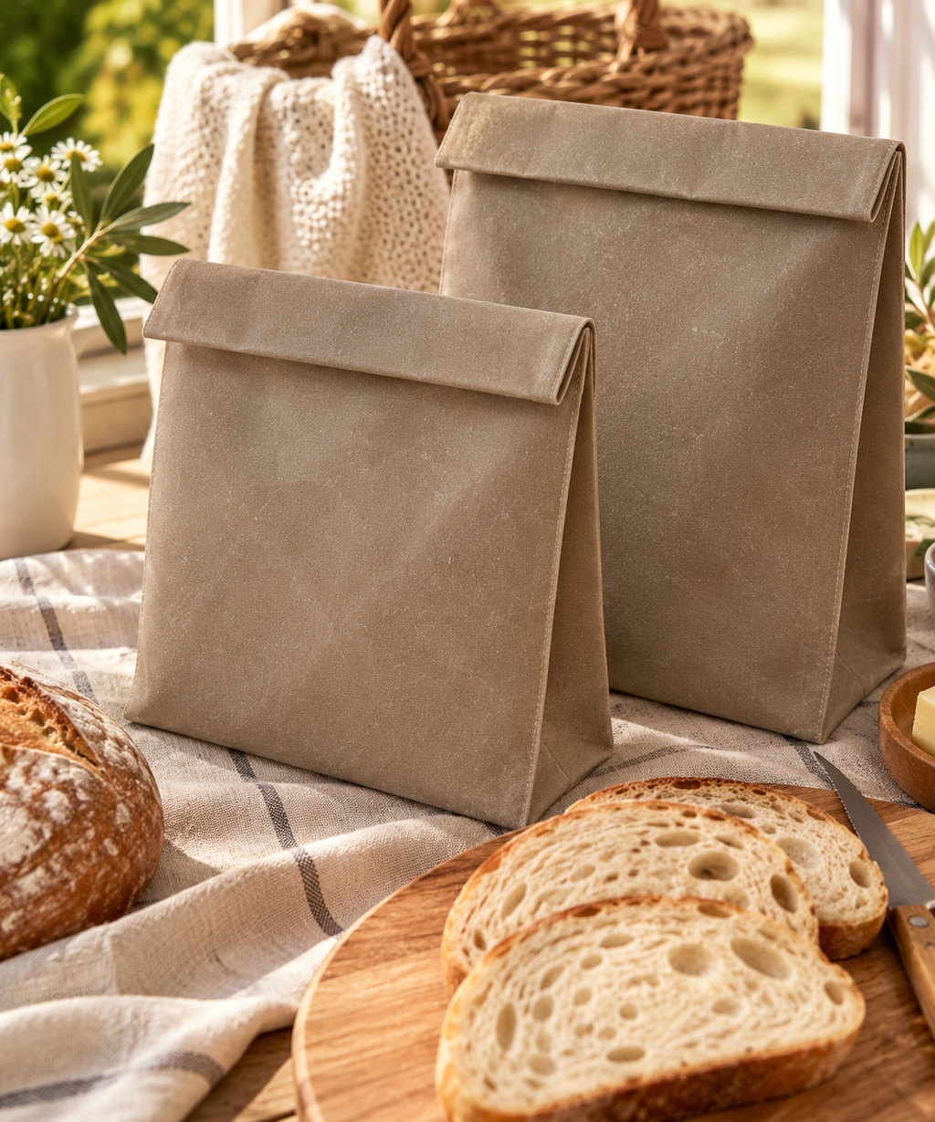 Sac à pain en cire d’abeille